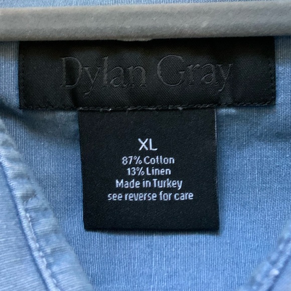 Dylan Gray Linen Blend/Chambray Shirt size XL EUC - Picture 6 of 6